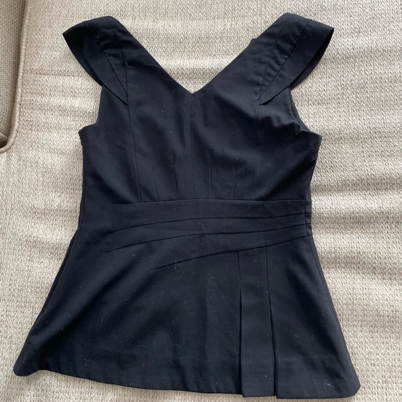 Anthropologie Floreat peplum top 4 Black - Picture 9 of 10